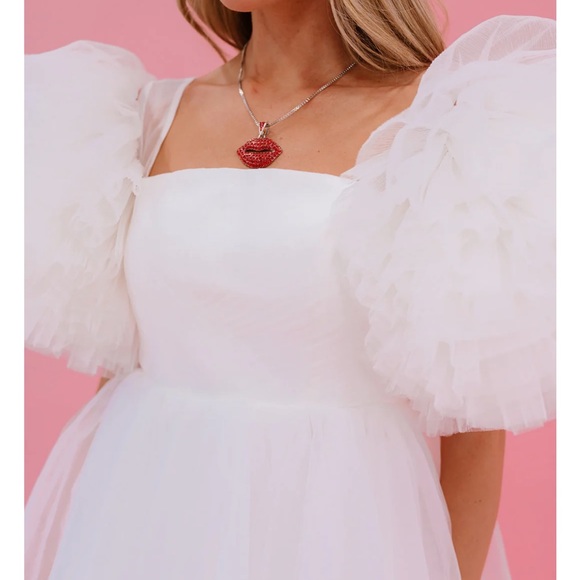 Short tulle white dress - Picture 4 of 4